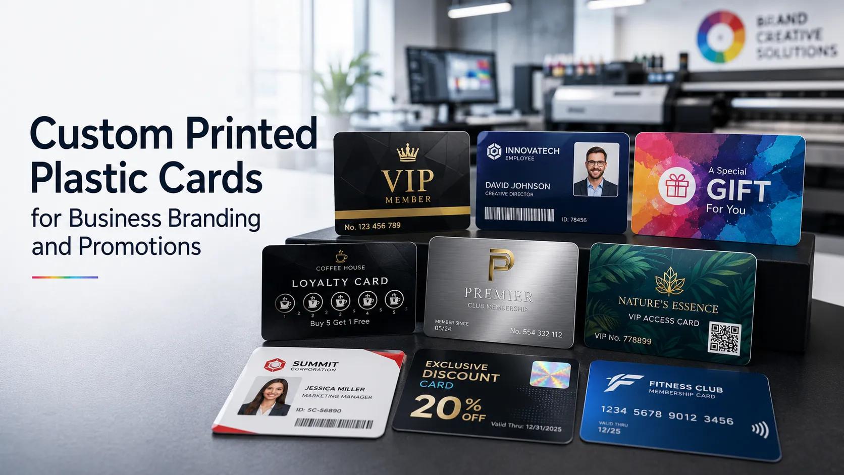 Custom Printed Plastic Cards for Business Branding and Promotions